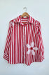 Daisy Stripe Shirt (Red & Pink)